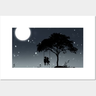 Landscape couple love feel Art Posters and Art